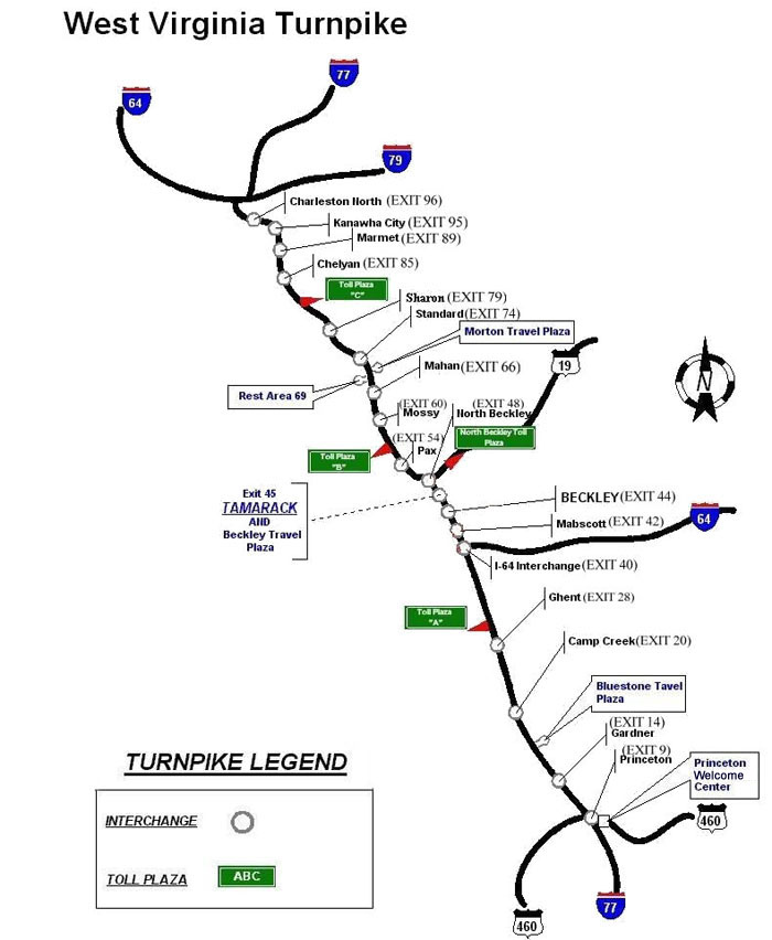 West Virginia Turnpike Map Alanna Leontyne
