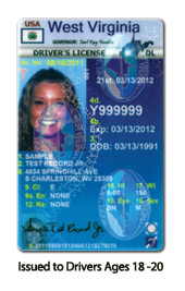 Issued to drivers ages 18 - 20