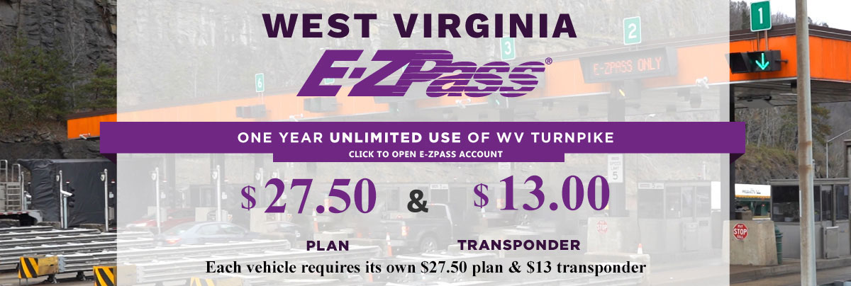 One year unlimited use of WV Turnpike