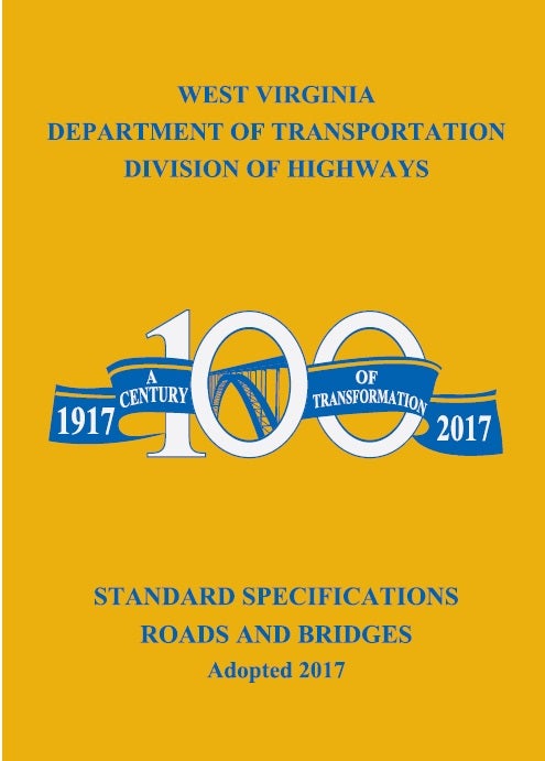 Book cover of 100 years of standard specifications roads and bridges 